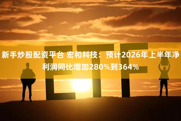 新手炒股配资平台 宏和科技：预计2026年上半年净利润同比增加280%到364%